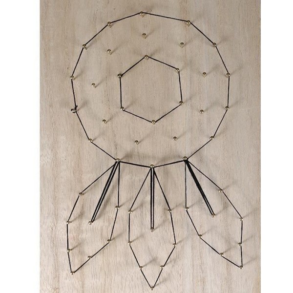 String Art box - Wire art Dreamcatcher -maalaus 20 x 30 cm