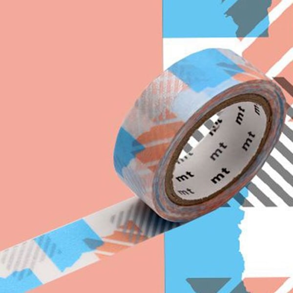 Masking Tape MT tsugihagi sininen/vaaleanpunainen Blå