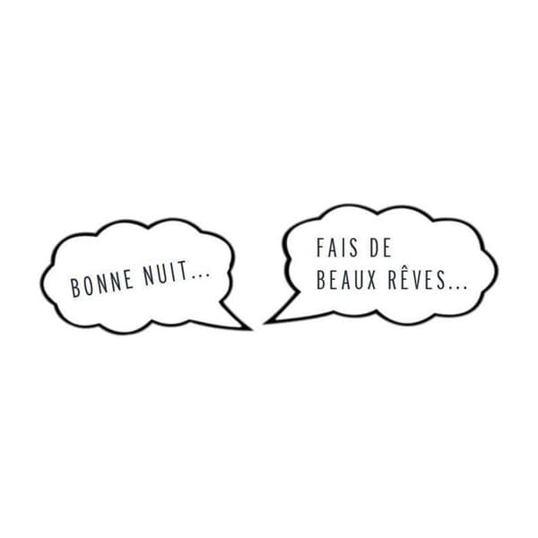 Wallsticker Godnat Søde drømme - til børneværelse - Hvid - 70 cm