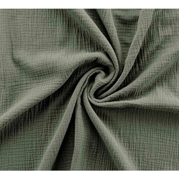 Sengekappe - PROMO LIN - Bomulds gaze - 240 x 220 cm - Grøn Grön khaki