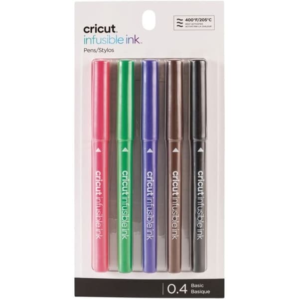 Cricut - Cricut Explore/Maker : Basic 0,4 mm Infusible Ink Penne 5 stk. Flerfärgad