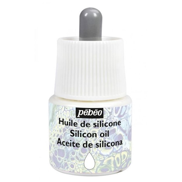 Silikoniöljy - Studio Acrylics - Läpinäkyvä - 45 ml - Tiputtaminen - Kaataminen Vit