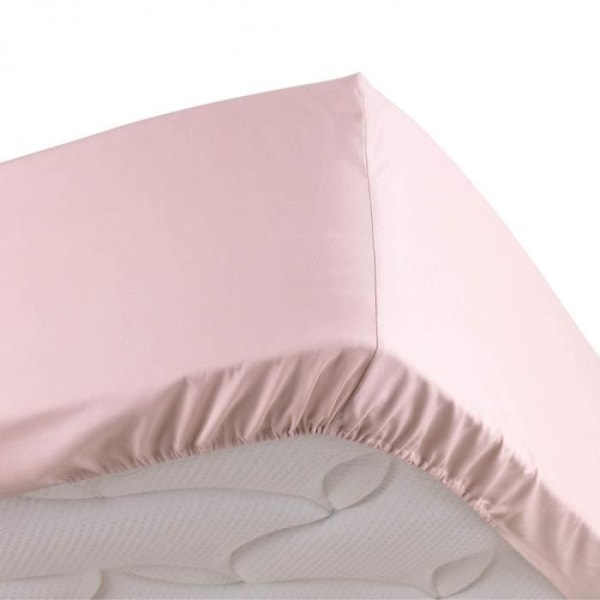 Percale Fitth Sheet 160x200 cm Motorhjelm 30 cm Pink