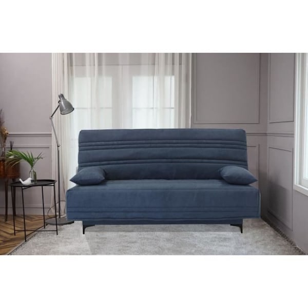 3-personers sovesofa - Blåt stof - L199 x D96 x 103 cm - KRISTEN - Moderne stil