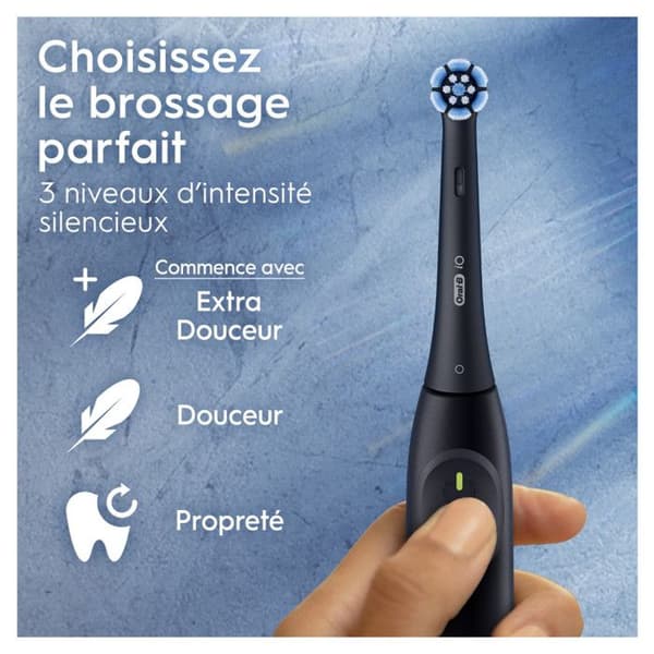 Elektrisk tandbørste - ORAL-B - iO2 - Sort - 3 børstemoduser - 2 minutters timer Svart