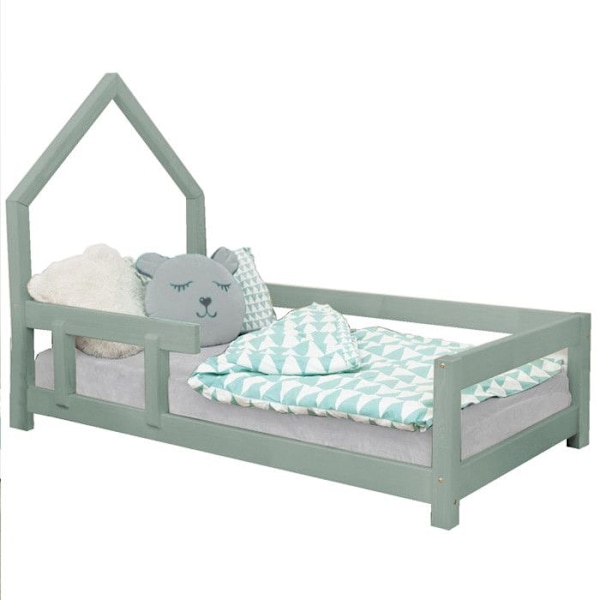 Lit cabane barn POPPI 120 x 180 grøn salvie 2 Grön
