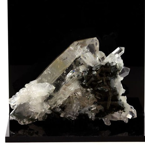 Sten og mineraler. Kvarts. 470,0 ct. La Meije-massivet, Oisans, Isère, Frankrig.
