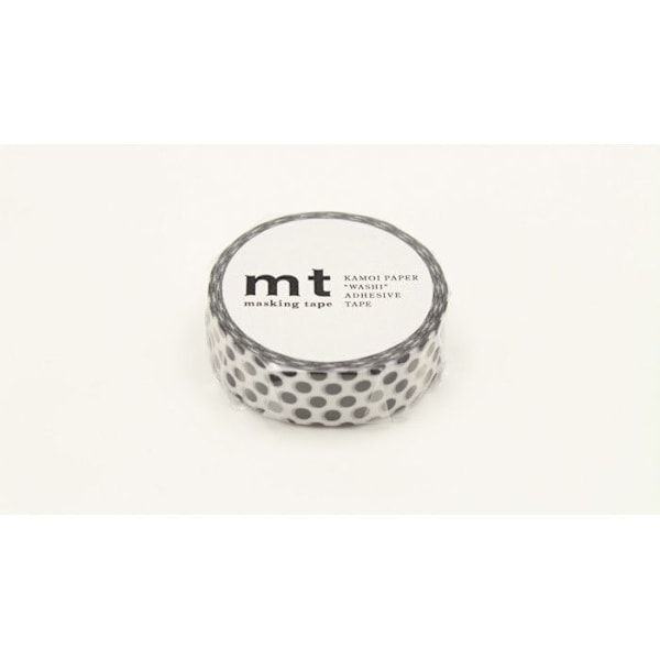 Polka dot maskeringstejp - Svart - 1,5 cm x 7 m Svart