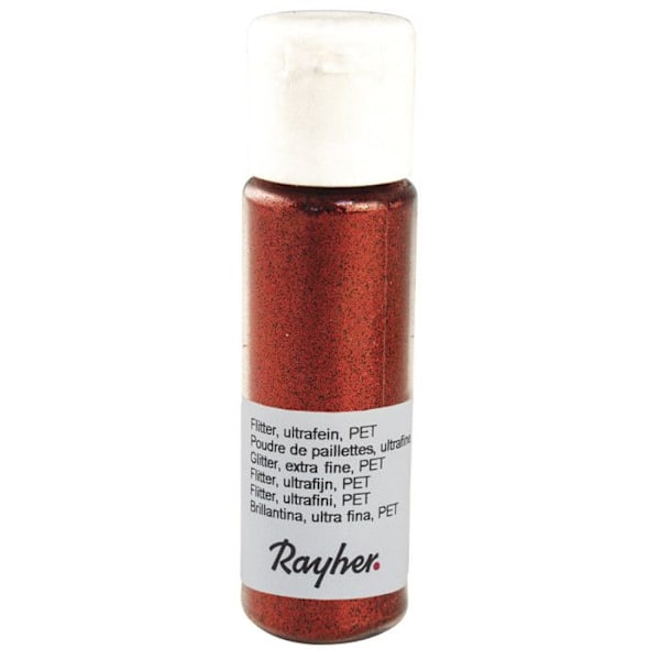 Rød koral ultrafin glimmerpulver 20 ml