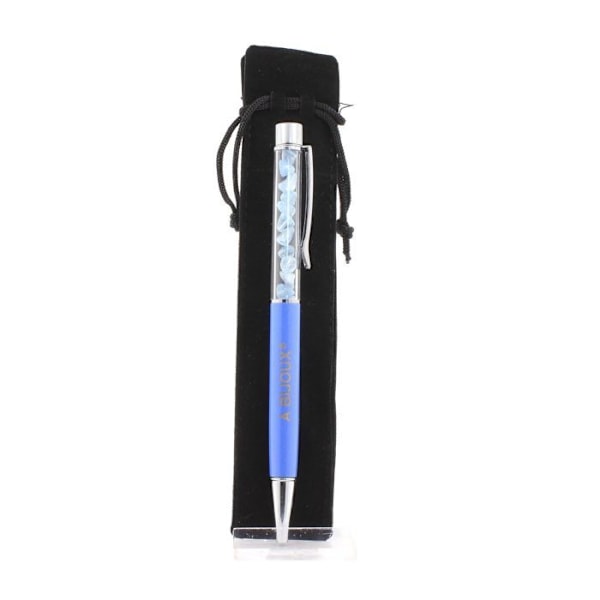 Sten og mineraler. Aquamarin mineral pen fra Brasilien. Blå farve. Blå