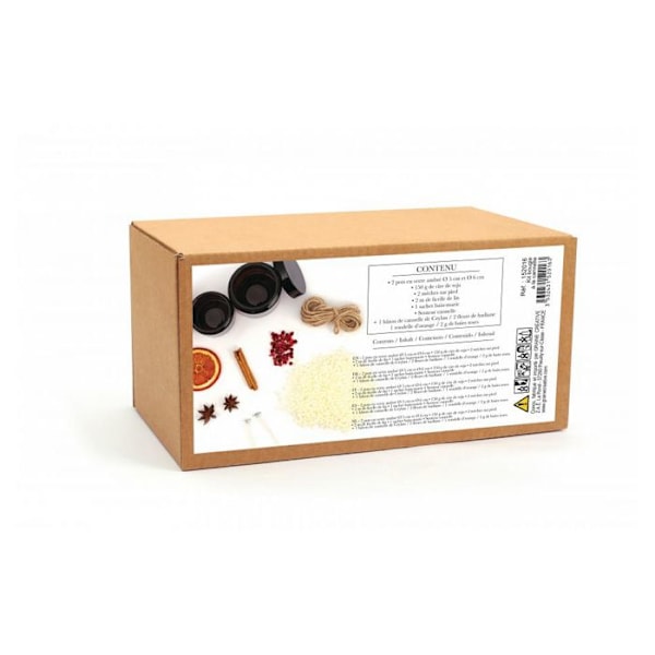 Kit DIY - Mina ljus - Kanel - Sojavax - Vit - Doft för atmosfär Flerfärgad