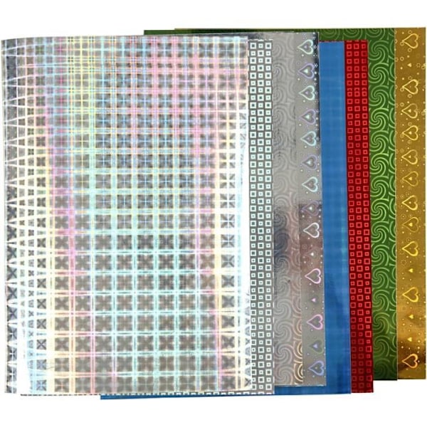 Creativ holografiskt papper A4 21 x 30 cm 120 g 8 ark - 449470