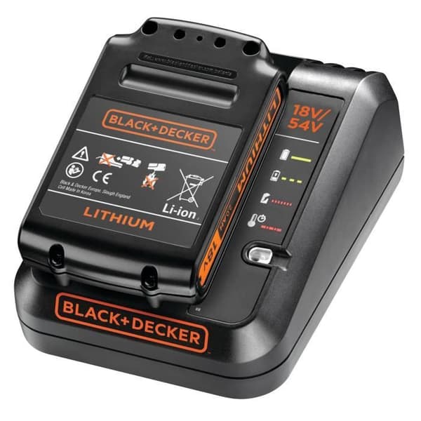 Batterilader 18V - BLACK+DECKER - BDC2A-QW Svart, Orange
