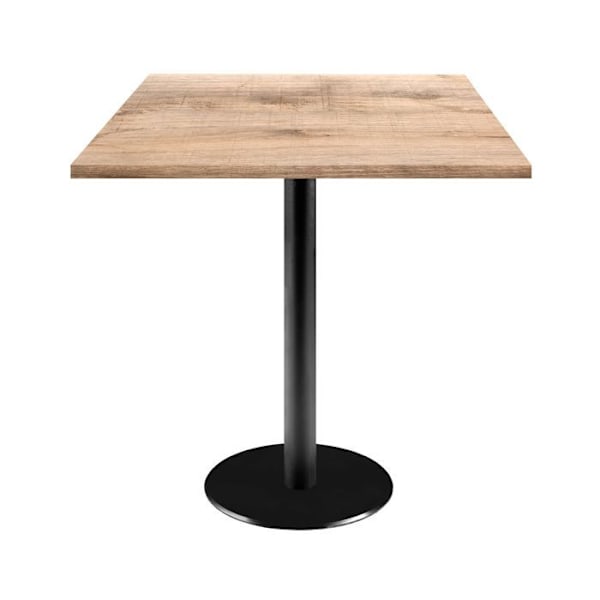 Bord 70 x 70 cm - Rom model naturligt garvetræ kastanj