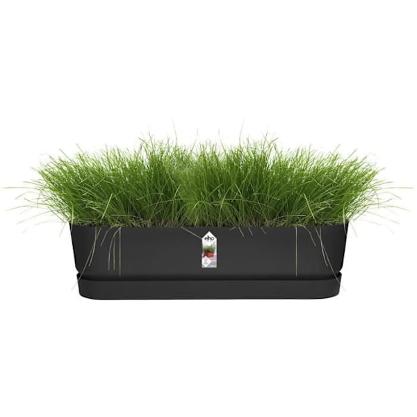 GREENVILLE Oval Planter - Muovi - Ø70 - Musta Svart