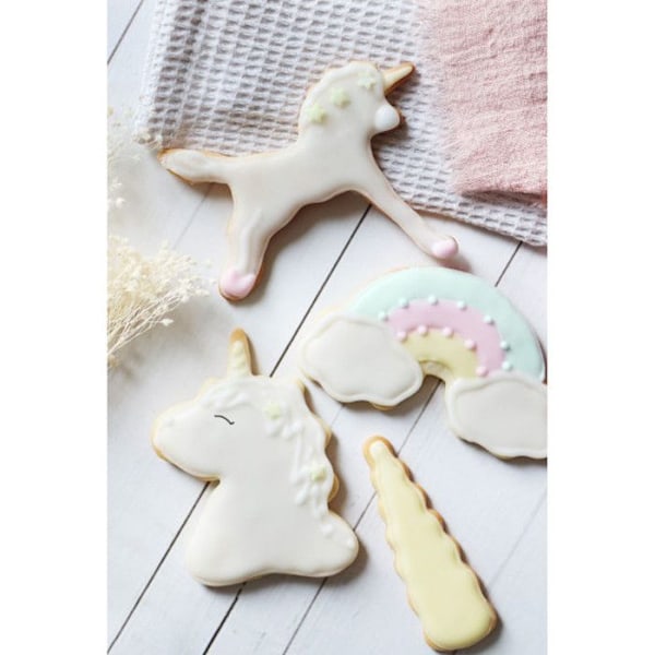 Utstickare - Scrapcooking - Enhörning - 4 st - Plåt - Ej diskmaskinssäker
