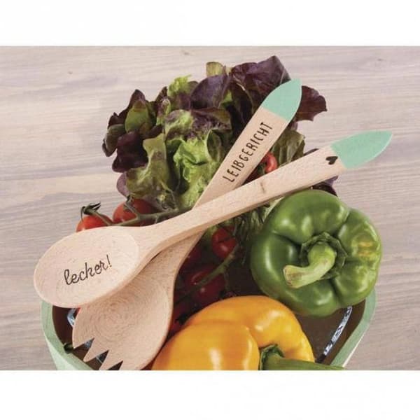 Salatservietter i træ 24,5 cm brun