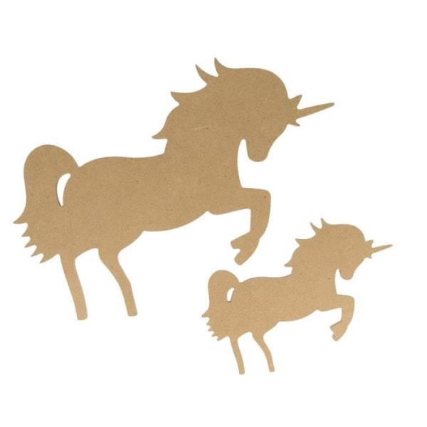 Form i MDF Silhouette Unicorn 25cm - Artémio Beige