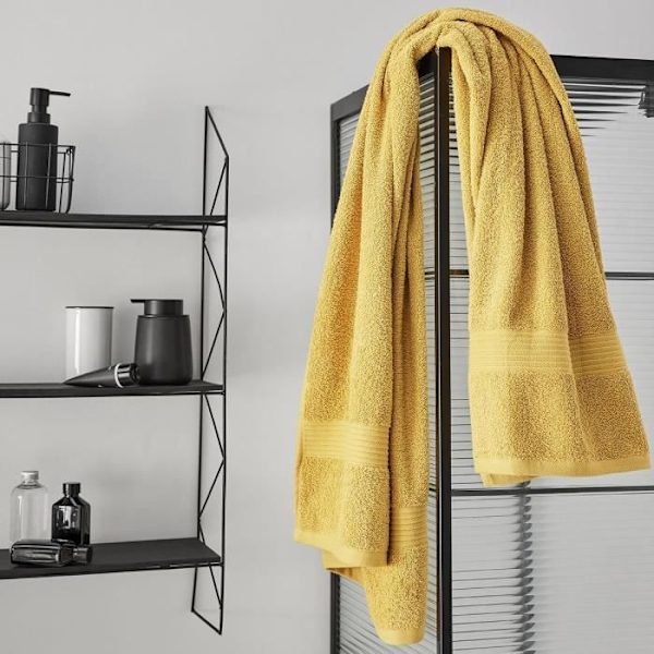 TODAY Essential - Maxi badelagen 90x150 cm 100% bomuld, okker farve Gul