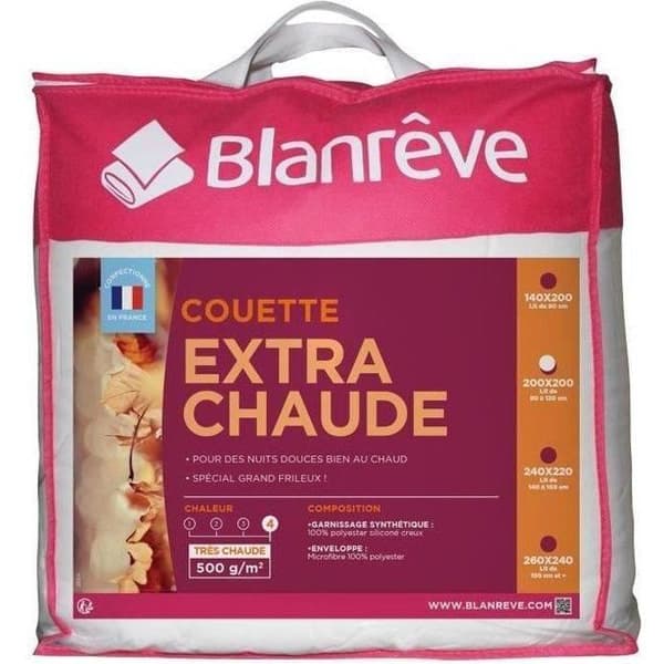 BLANREVE extra varm mikrofiberdyne - 200 x 200 cm - Vit