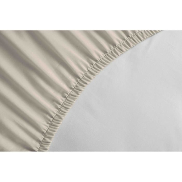 Tilpasningslagner - 100% bomuld - 140 x 190 + Hat 35 cm - DEJLIGT HJEM Ljusbeige