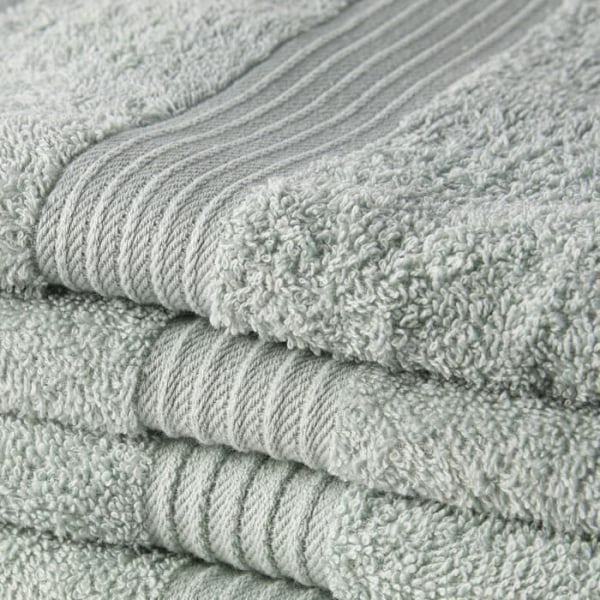 TODAY Essential - Sæt med 10 håndklæder 50x90 cm 100% bomuld, Celadon farve Grön