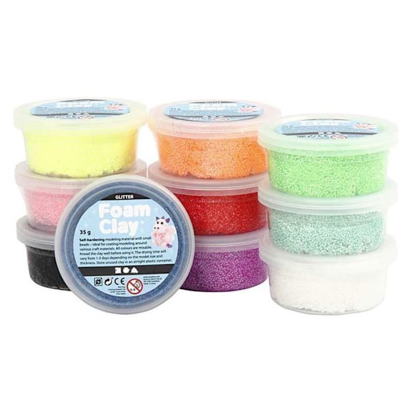 Muovailuhiekka - Creativ Company - 78890 - Monivärinen - 10 kappaletta - 350 g Flerfärgad