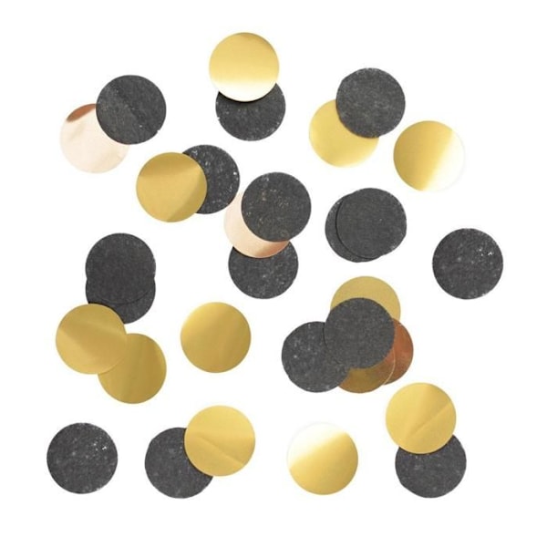 Iso konfetti - Musta ja kulta - 20g - Scrapcooking Party gyllene