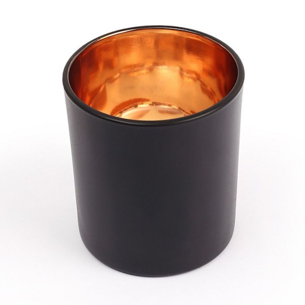 Design Candle Glass - mat sort - 8 x 8 x 9 cm Svart
