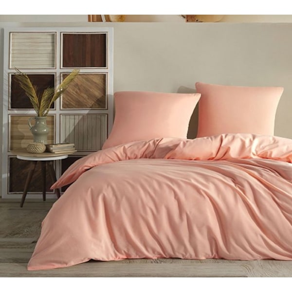 Sengetøj - UNI - Koral - 240x260 cm - 1 dynecover - 2 pudebetræk Orange