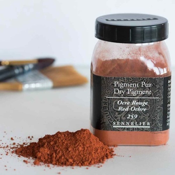 Pigment för färgskapande - 90 g burk - Rödockra Röd