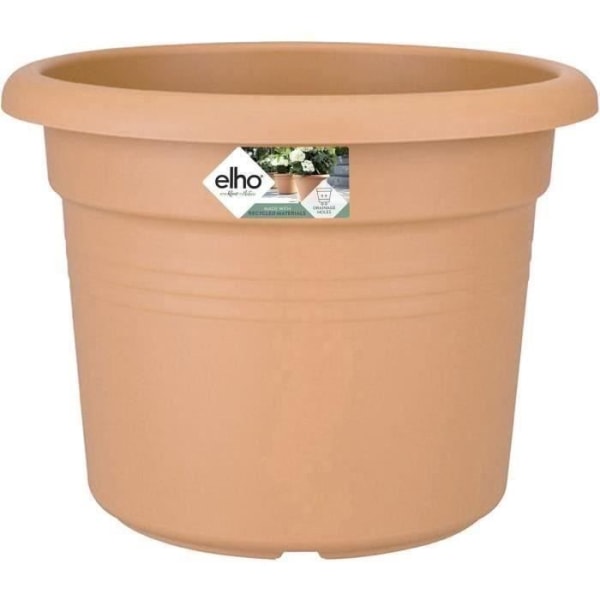 GREEN BASICS Rund urtepotte - Plast - Ø40 - Blød terracotta mjuk terrakotta