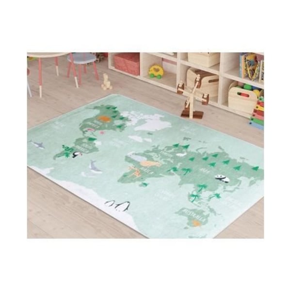 World Barnmatta, Grön Mått - 80x150