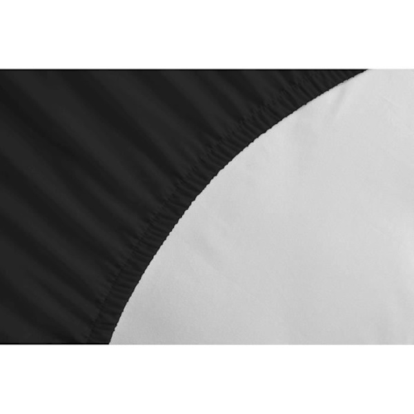 KÆRLIGHED HJEM Fittet ark 100% bomuld 90x190x30 cm sort Svart
