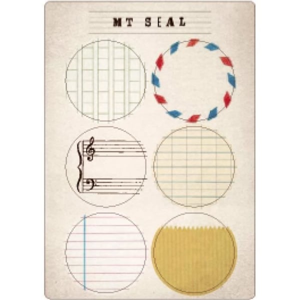 Masking Tape MT SEAL Etiquettes - MASKING TAPE (MT) - Monivärinen - Koristeellinen - Uudelleenasennettava - Washipaperi Flerfärgad