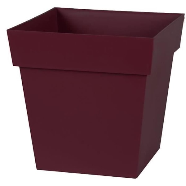EDA TUSCANY Neliömäinen kukkaruukku 32 cm - Tilavuus 22 L - 32 x 32 x 32 cm - Burgundinpunainen Bourgogne röd