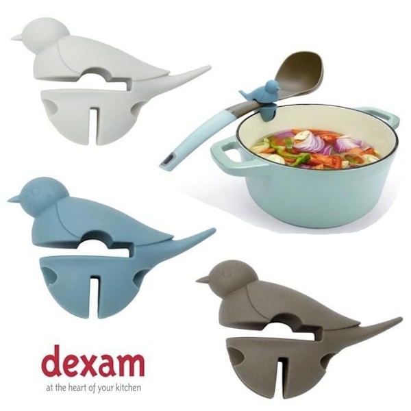 Repose cuillère Petit oiseau blanc 3 i 1 - Dexam Vit