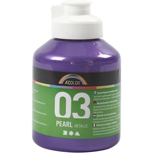 Akrüülimaali metallik pärl A-Color - Erinevad värvid - 500 ml Lilla