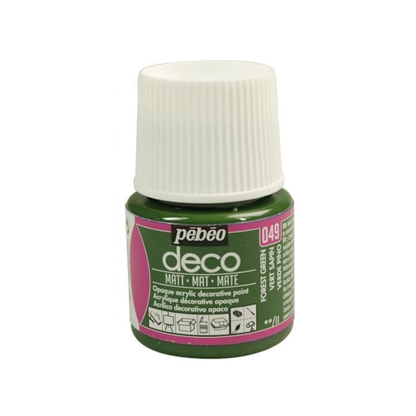Akrylmaling - Pébéo - P.BO Déco - Grangrøn - Mat - 45ml Furugrön