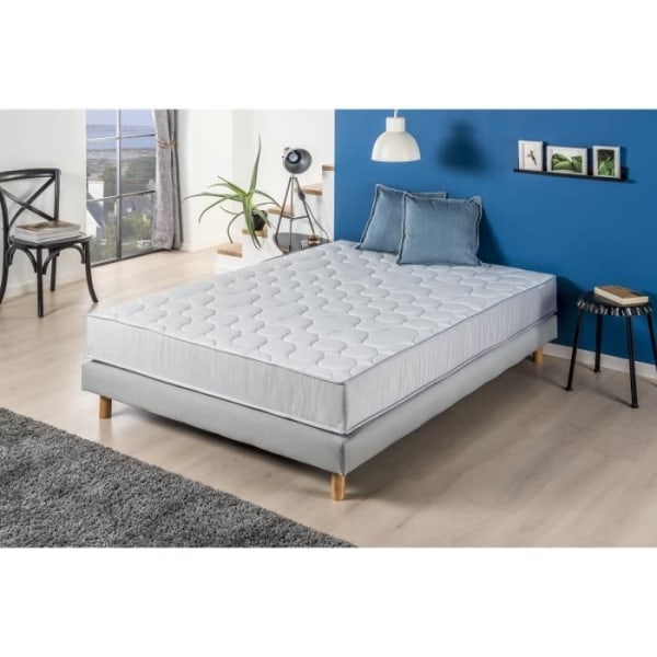 Madras + boxspring sæt 160x200 cm - 600 pocketfjedre - 5 komfortzoner - 19 cm - Fast - DEKO DREAM Springmax