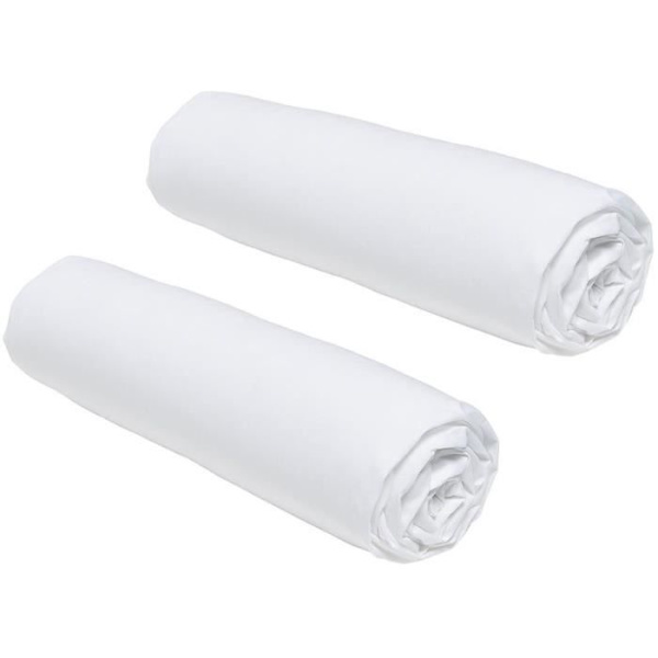 2 kpl TODAY Essential -lakanat - 90 x 190 cm - 1 henkilö - 100 % puuvillaa - liitu Vit