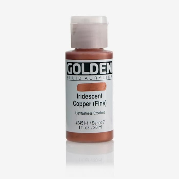Golden : Høj Flow : Akrylmaling : 30ml : Iridescent Copper (Fin) : S7