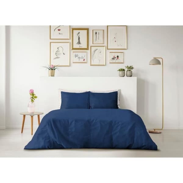 HÄRLIGT HEMMATÄKNE - 220x240 cm - 100% BOMULL - BLÅ Midnattsblå