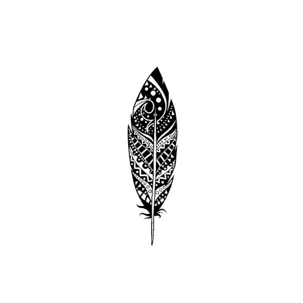 Stempelkugle Fjer dekoration 7,5 x 2,6 cm