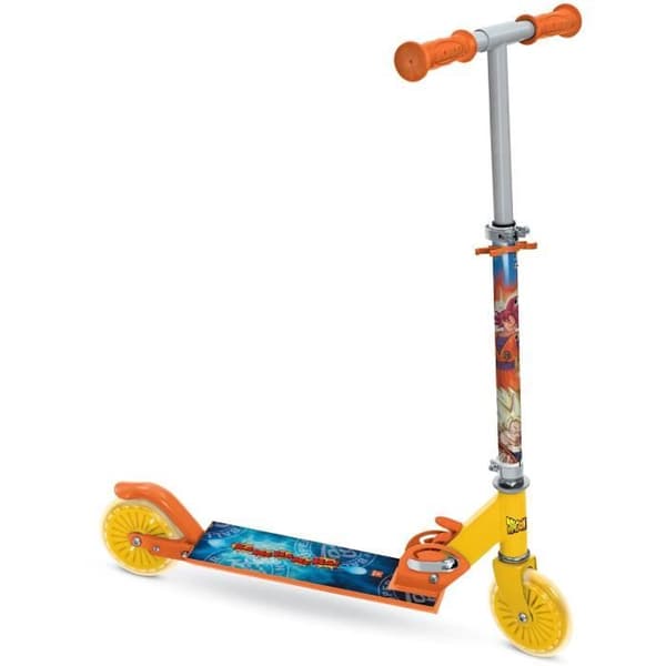 Tretroller 2 hjul - MONDO - Dragonball - Fällbar - 50 kg max orange / grå / blå / gul
