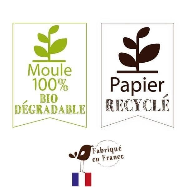 Kageforme i træ - SCRAPCOOKING - 12 cm - 4 mini forme - Sulfurerede forme - Genanvendelige Beige