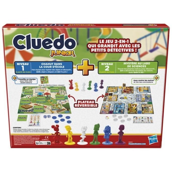 Cluedo Junior 2-i-1 - Junior brädspel - pusselspel Flerfärgad