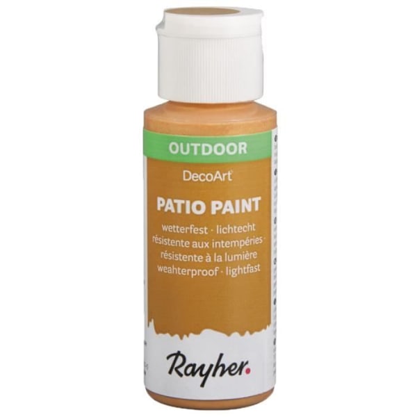 Acrylmaling - RAYHER - Glitrende guld - 59 ml - Vejrbestandig - Ideel til hobbyprojekter Guld
