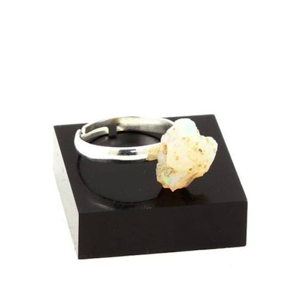 Ring - ABIJOUX - Opal rå - Försilvrad - Justerbar storlek - 10.47 ct