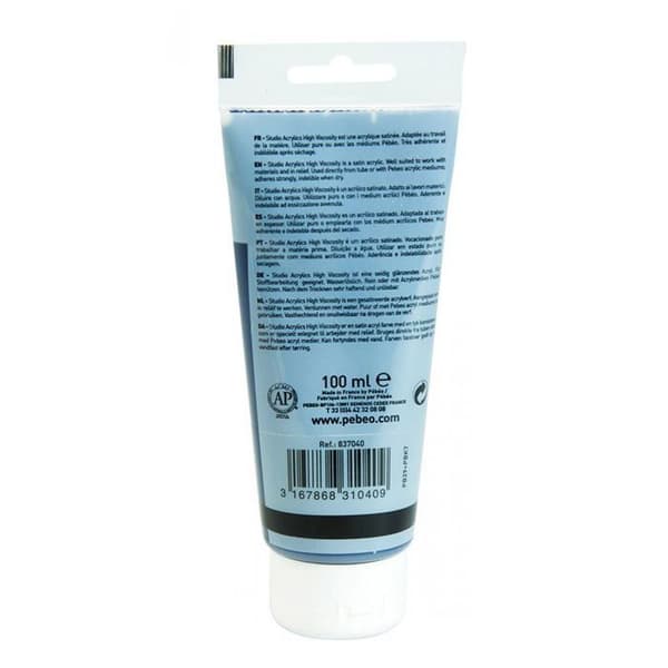 Akrylfärg - Pébéo - Studio - Payne Grey - 100 ml - Satin - Professionell Grå